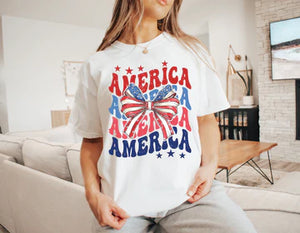 AMERICA BOW COMFORT COLORS TEE